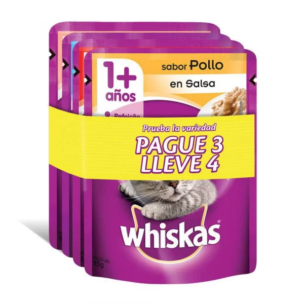 sobre whiskas pague 3 lleva 4